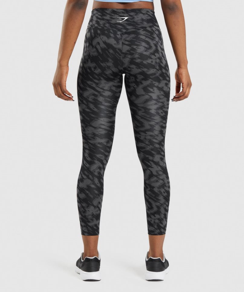 Legginsy Gymshark Treningowe Damskie Czarne | PL 805VGW